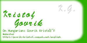 kristof govrik business card